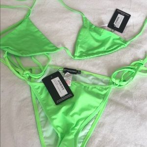 Neon green pretty little thing bikini